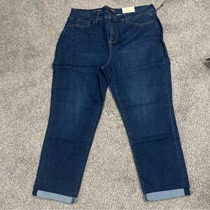 NWT NYDJ Margot Girlfriend Dark Blue Women's Jeans